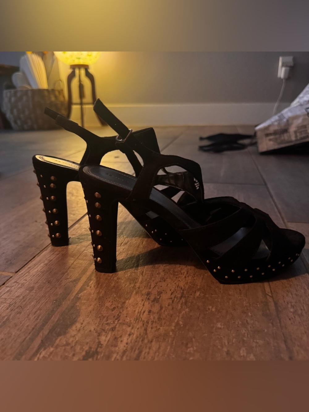 Born Black Studded Platform Sandals - Picture 5 of 7